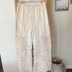 PhI PHI STAR Cream Lace pants